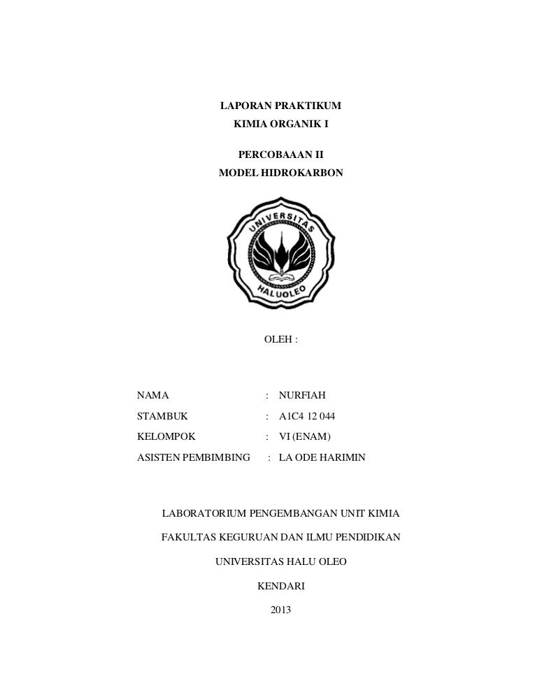 Laporan Struktur Dan Model Tiga Dimensi Molekul Organik