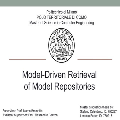 Model driven retrieval of model repositories