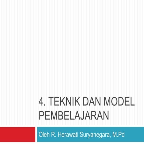 Model model pembelajaran