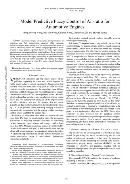 Model predictive-fuzzy-control-of-air-ratio-for-automotive-engines