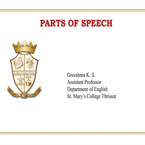 English:Parts Of Speech