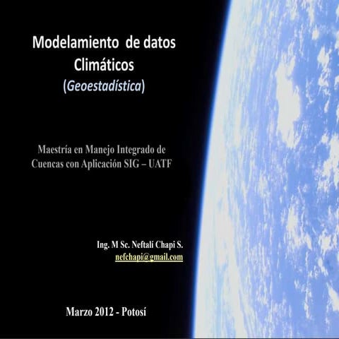 Modelacion climatica (geoestadistica)