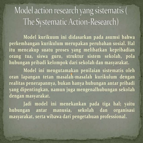 Model action research yang sistematis | PPTX