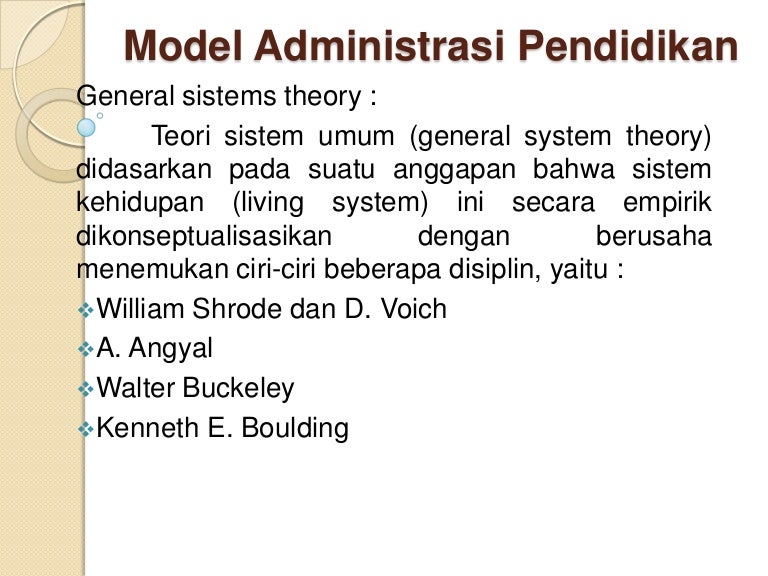 Model administrasi pendidikan