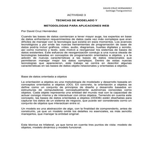 Modelado y metodologias para aplicaciones web