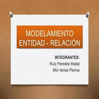 Modelamiento entidad relacion