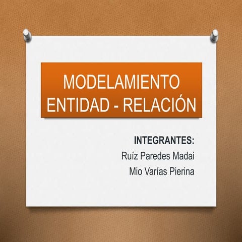 Modelamiento entidad relacion