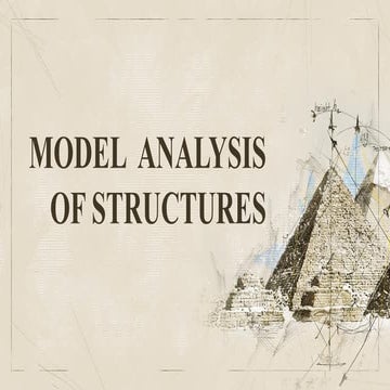 model analysis of structures ----------------------------------- | PPTX