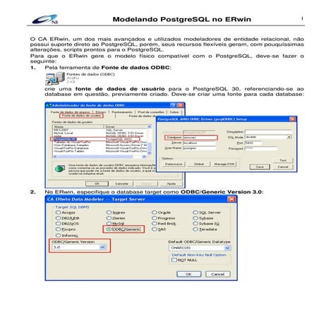 Modelando PostgreSql no ERwin | PDF