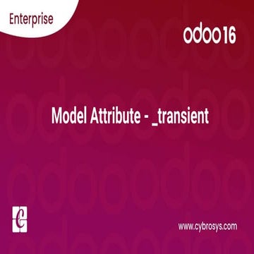 Model Attribute - _transient | PPTX