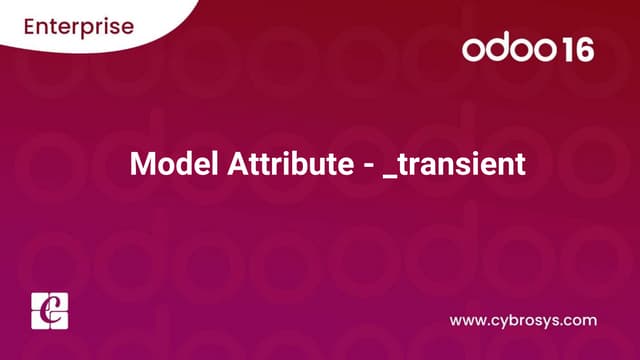 Model Attribute - _transient