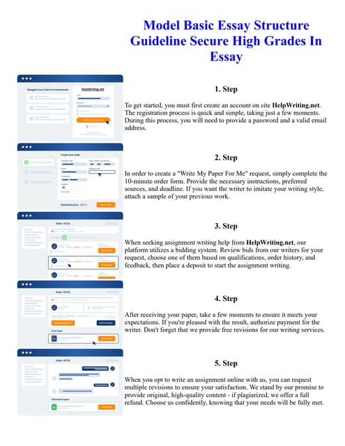 Model Basic Essay Structure Guideline Secure High Grades In Essay