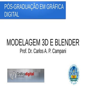 Modelagem 3D e Blender 
