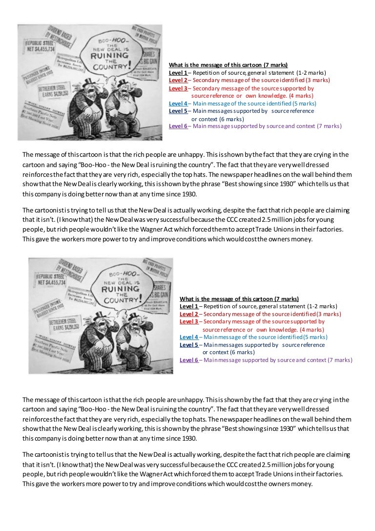 Model Cartoon Answer (lesson resource)