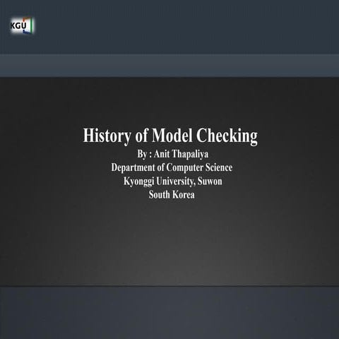 Model Checking History 