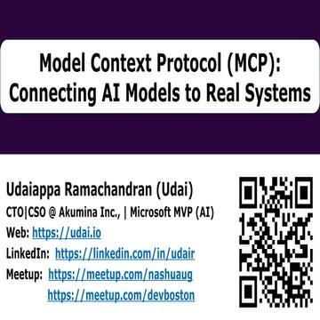Model Context Protocol (MCP): Connecting AI Models to Real-World ...