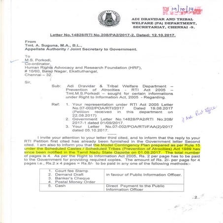 Model contingency plan - Government's conflict replies