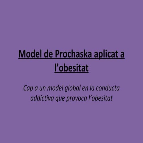 Prochaska i Diclemente: model transteòric de canvi en la conducta ...