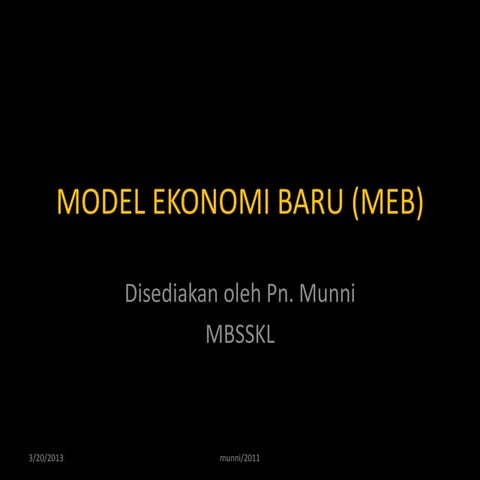 Model ekonomi baru (meb)