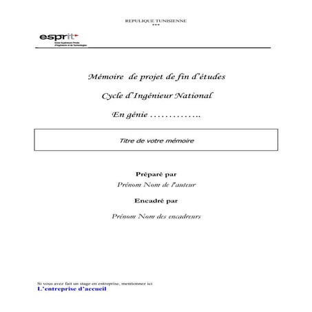 Modele rapport pfe  esprit