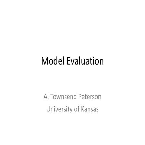 Model evaluation 201606
