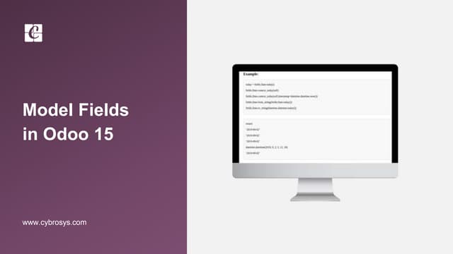  Model Fields in Odoo 15
