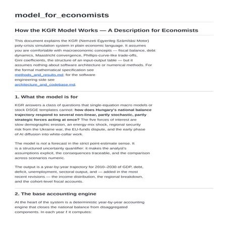 Comprehensive Economic Simulation of Hungary's National Balance Using ...