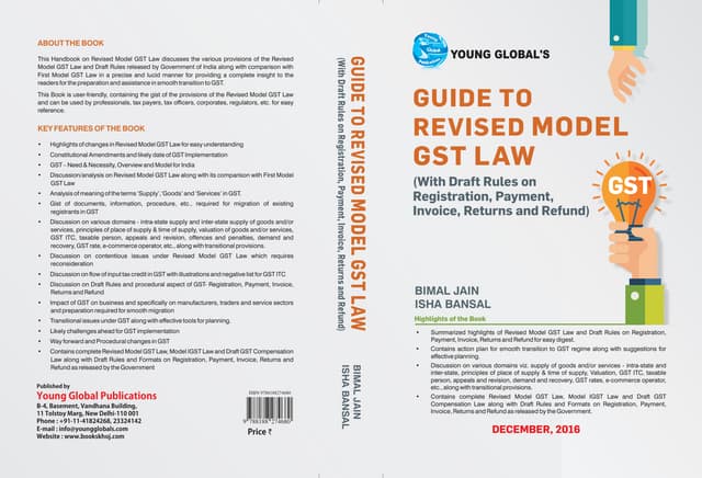 GUIDE TO REVISED MODEL GST LAW, 2017