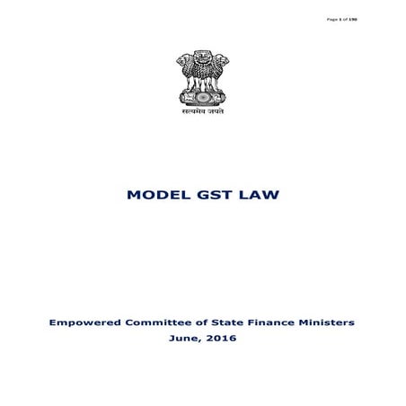 Model gst law draft