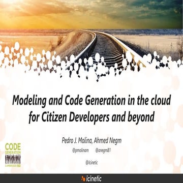 Modeling and Code Generation in the Cloud for Citizen Developers and Beyond