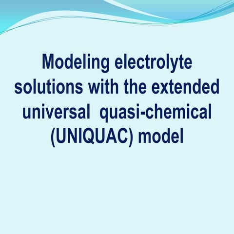 Modeling electrolyte solutions with the extended universal  quasi chemical (u...