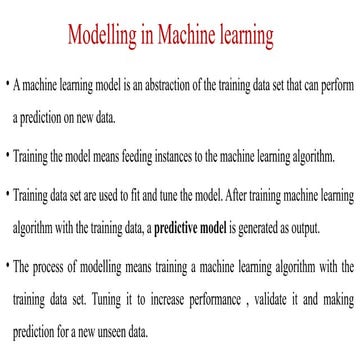 Modeling in ML Machine learning not.pptx