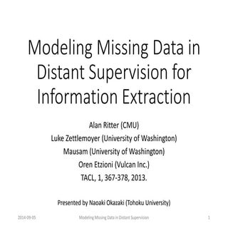 Modeling missing data in distant su...