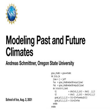 Modeling Past and Future Climate