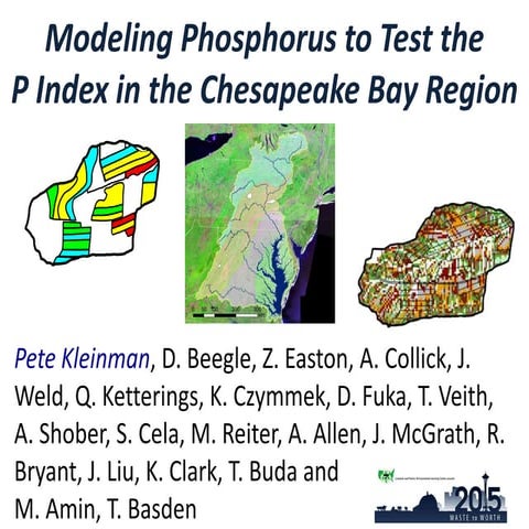 Modeling phosphorus runoff in the chesapeake bay region to test the phosphoru...