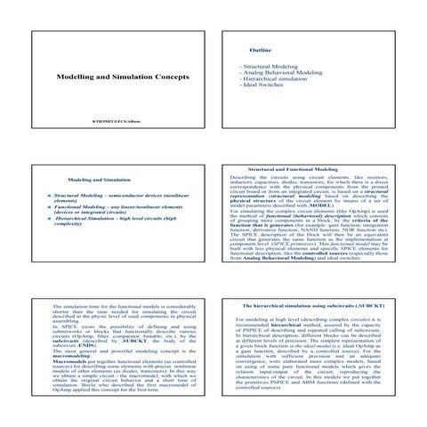 Modelling and Simulation Concepts