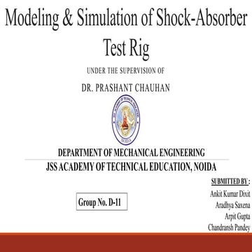 Modeling & Simulation of Shock-Absorber Test Rig