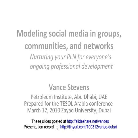 Nurturing your PLN for everyone’s ongoing professional development