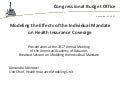Modeling the Effects of the Individual Mandate on Health Insurance Coverage