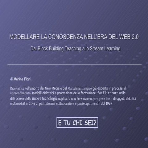 Modellare la conoscenza nell’era del web 2