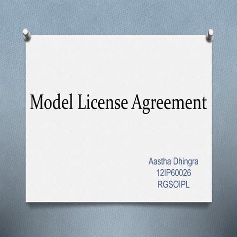 Licensing of Technology in IPR | PPT