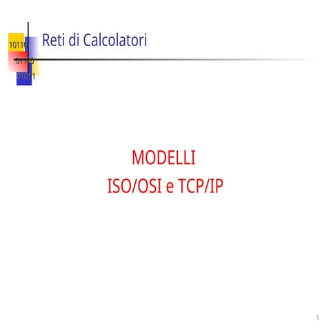 dispensa sui Modelli ISO-OSI e TCP-IP...