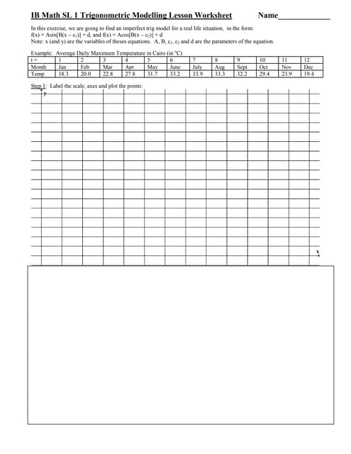 Modelling handout