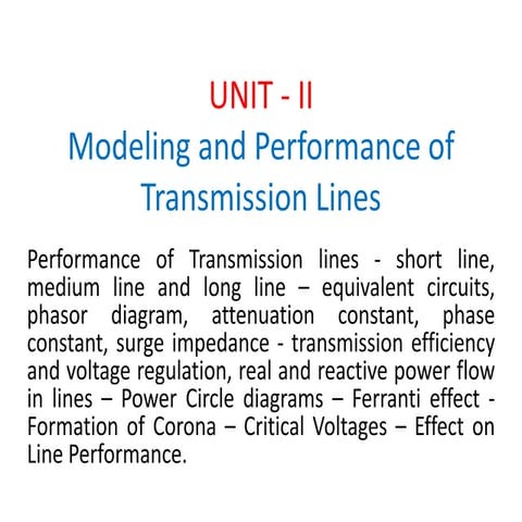 Modelling and Performance of transmission lines.pptx