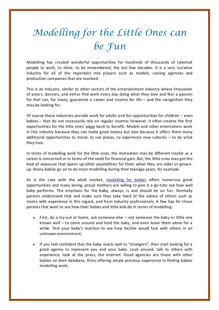 looking for baby models