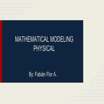 Modelling in physical