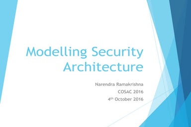Modelling Security Architecture