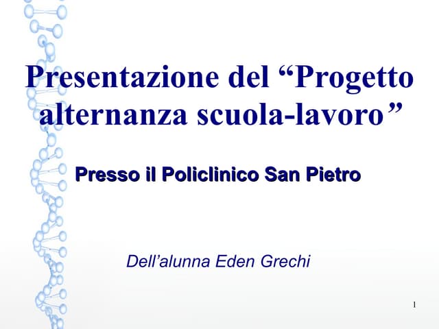 Presentazione alternanza scuola lavoro