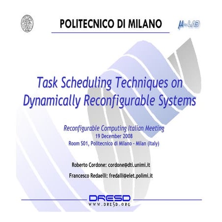 RCIM 2008 - Modello Scheduling