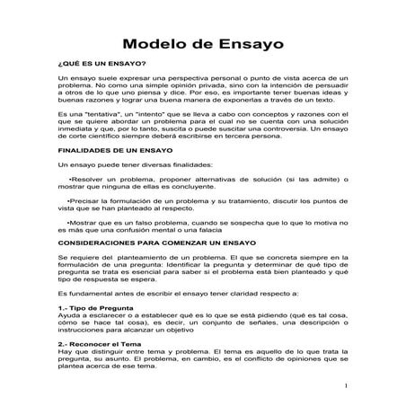 Modelo de ensayo